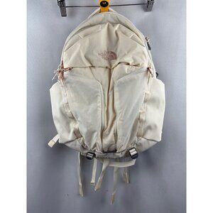 Unisex The North Face White Backpack w/ Rose Gold Accents